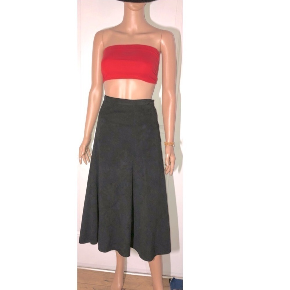 Count Romi Vintage Faux Suede A line Skirt Size 14